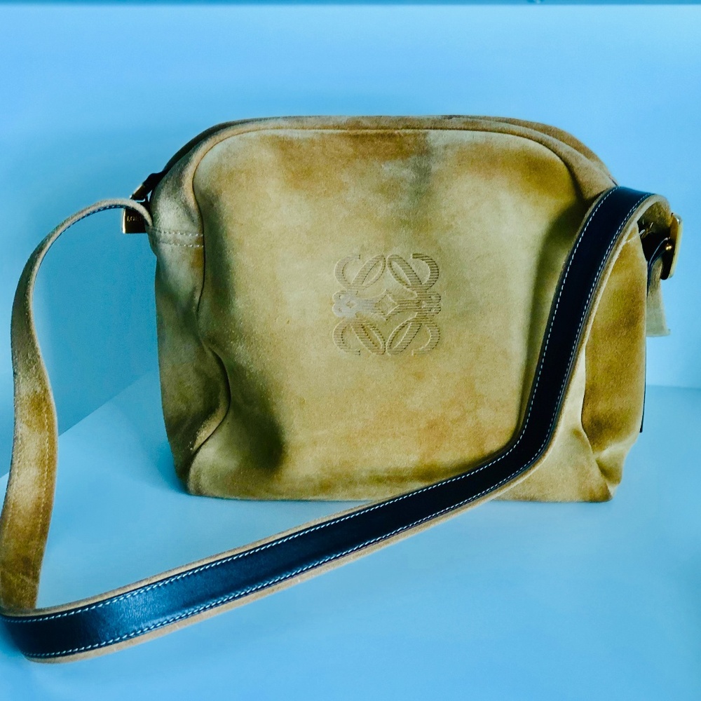 Loewe Vintage Ante Oro Suede Bag